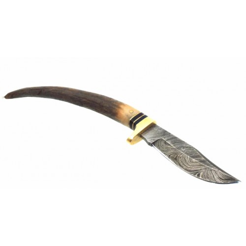 Stag Horn Damascus Steel Athame Style 04